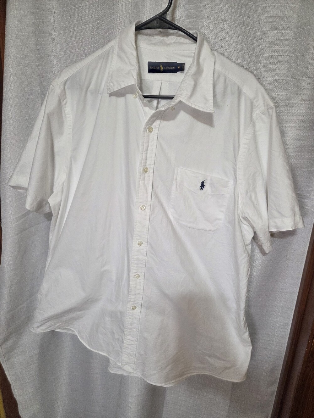 RALPH LAUREN WHITE  SHORT SLEEVED COTTON SHIRT